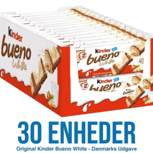 Kinder Bueno mælkechokolade med hasselnødcreme 30 stk á 43 g